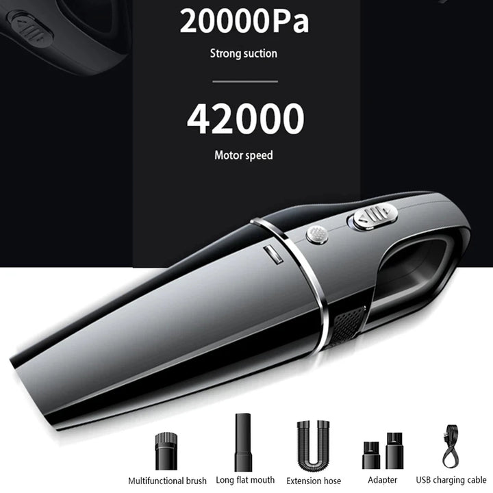 120W Car Wireless Vacuum Cleaner For Car Vacuum Cleaning Auto Home Handheld Vaccum Cleaners Powerful Cyclone Suction 20000PA